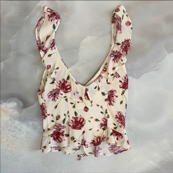 Astr sz XS floral ruffle tank - Picture 3 of 7